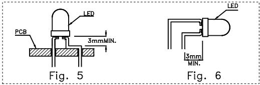 Kingbright今臺(tái)插件式LED元器件正確安裝方法